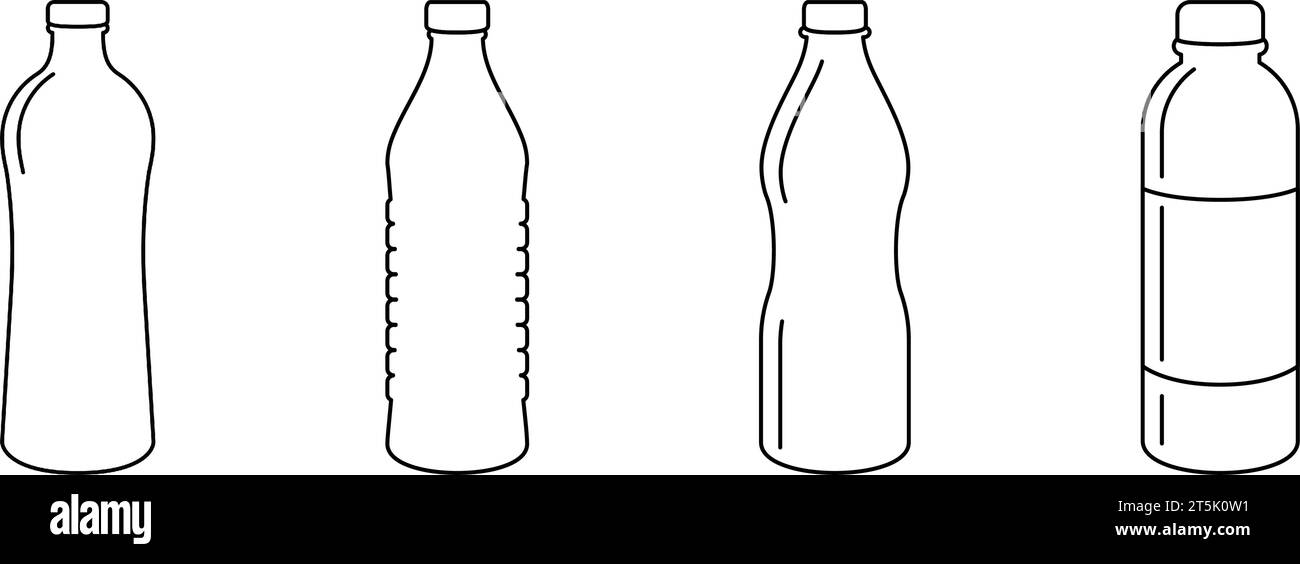 Bottiglie d'acqua riutilizzabili in vettoriale Illustrazione Vettoriale