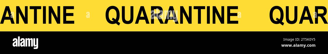 Nastro di quarantena giallo nel vettore di ripetizione Illustrazione Vettoriale