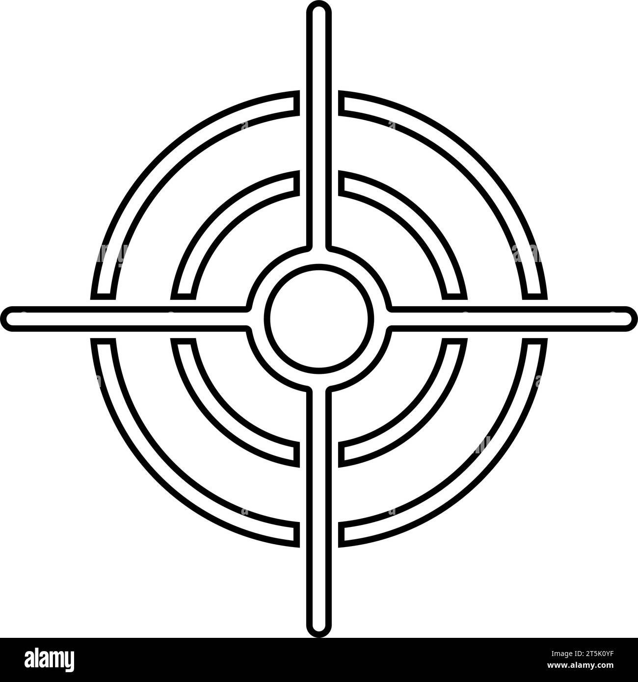 Mirino mirino con un semplice design vettoriale Illustrazione Vettoriale