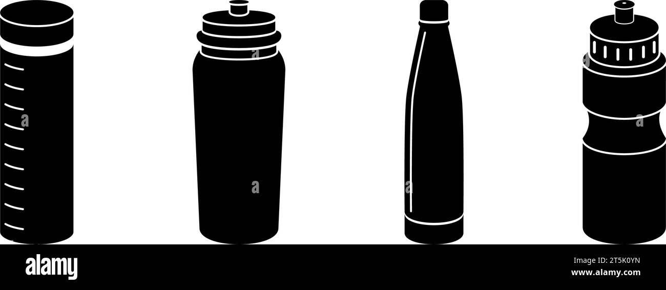 Bottiglie d'acqua riutilizzabili in vettoriale Illustrazione Vettoriale