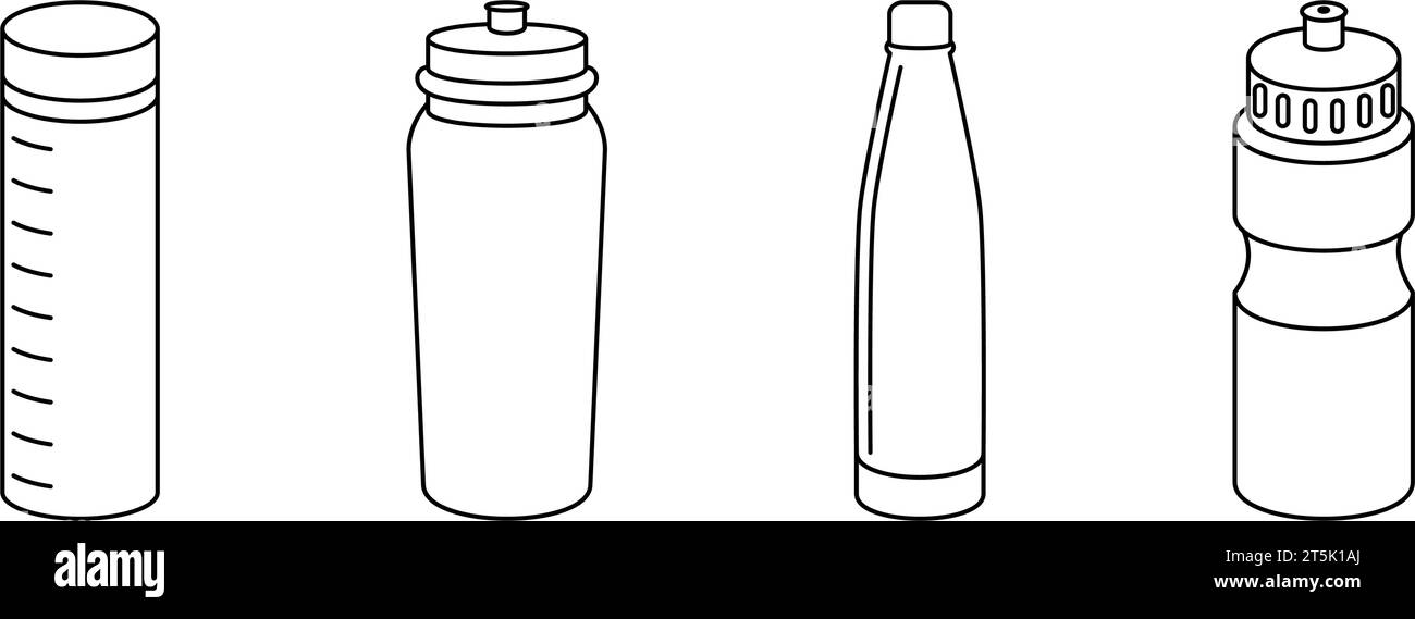 Forma bottiglia d'acqua in plastica in vettore Illustrazione Vettoriale