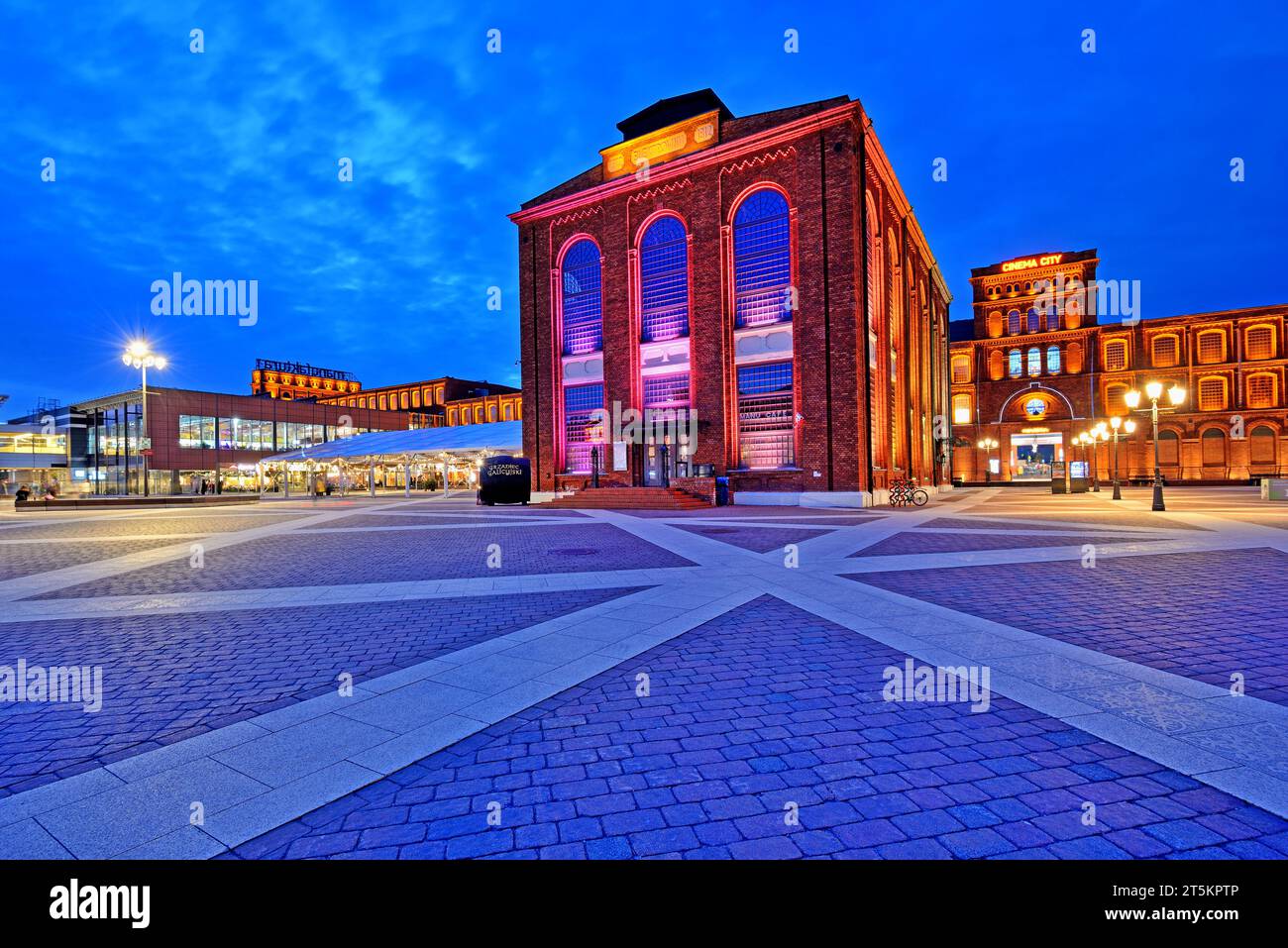 Manufaktura - centro d'arte, centro commerciale e complesso d'intrattenimento a Lodz, Polonia. Foto Stock