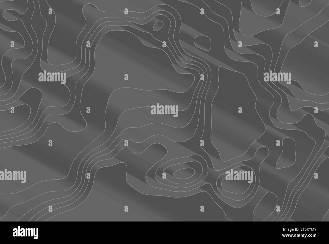 Mappa dei contorni topografici grigi progettazione grafica tecnica astratta. Sfondo 3d geometrico. Illustrazione vettoriale Illustrazione Vettoriale