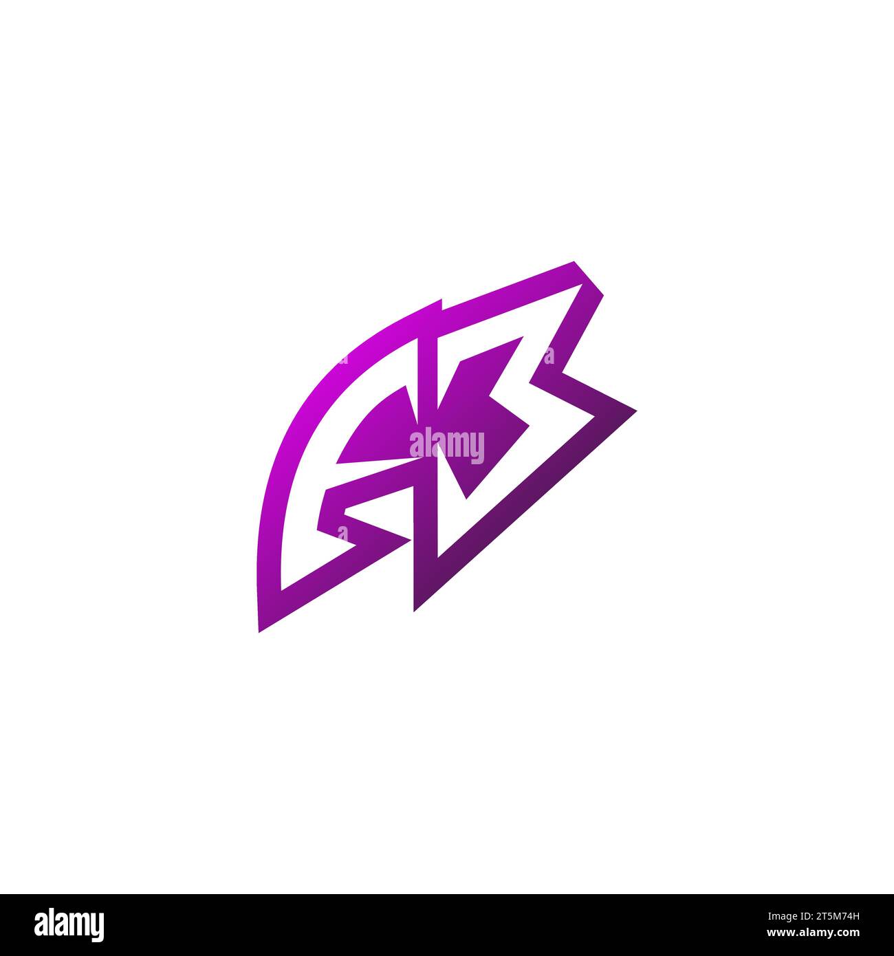 Schema iniziale del logo FB Premium con emblema e concetto di design per il gaming Illustrazione Vettoriale