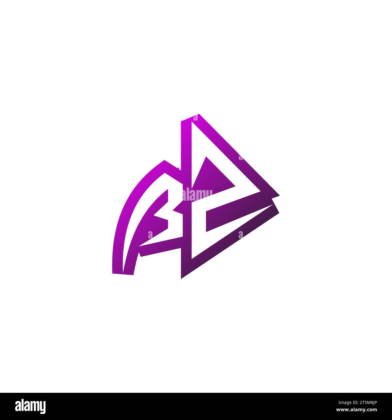 Design iniziale del logo BZ Premium e del design dei giochi Illustrazione Vettoriale