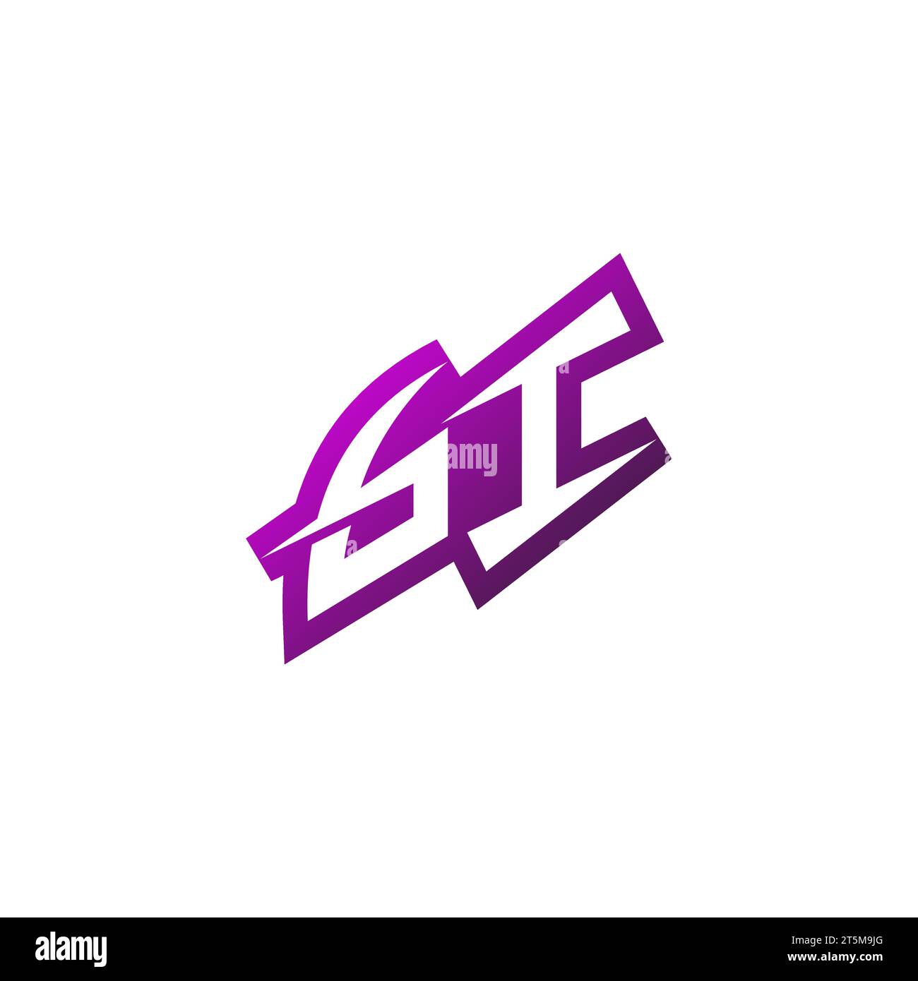 Design iniziale del logo dell'emblema gi Premium e concept di gioco Illustrazione Vettoriale