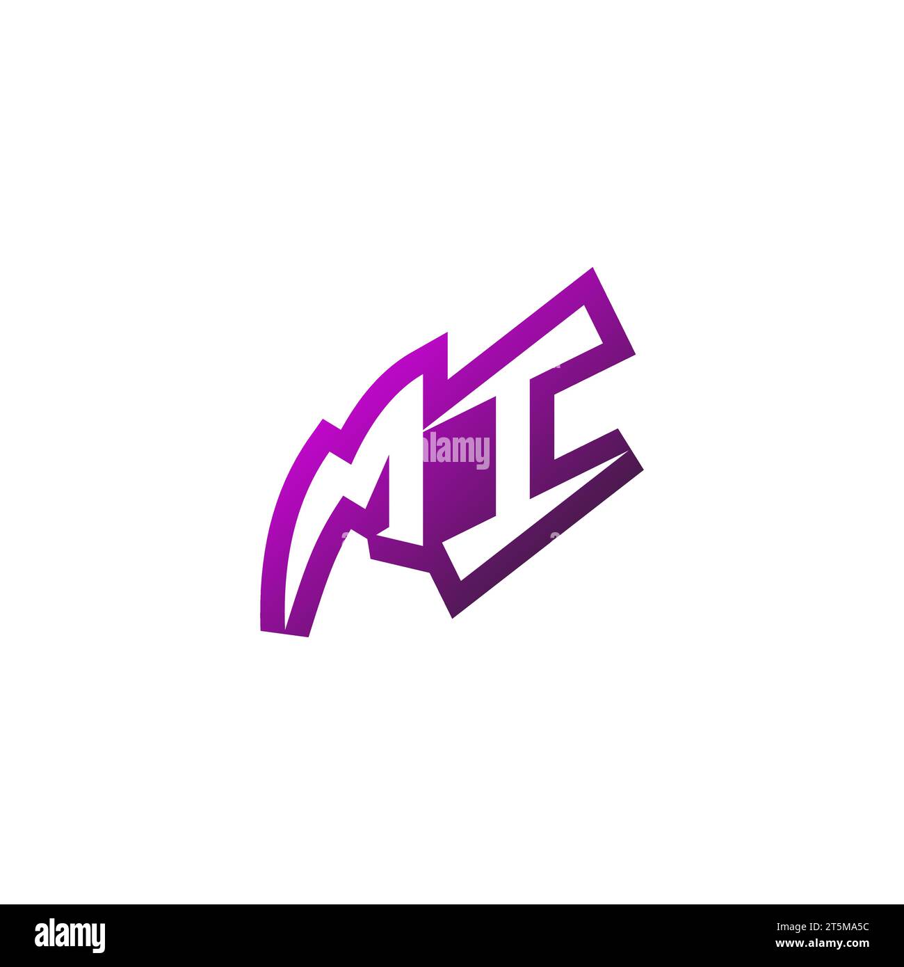 Logo MI Premium emblema iniziale e concetto di design di gioco Illustrazione Vettoriale