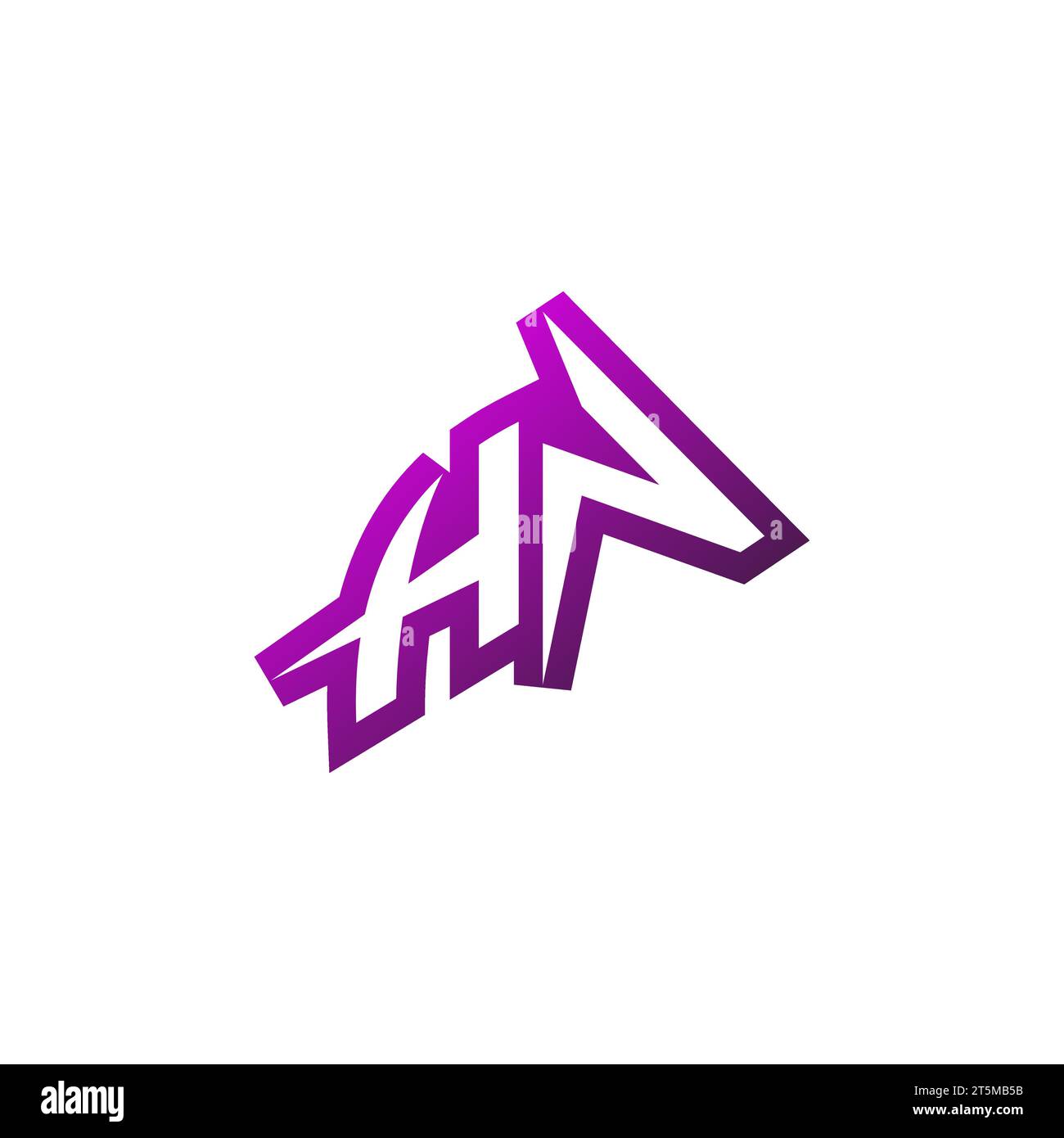 Logo HN Premium emblema iniziale e concetto di design per il gaming Illustrazione Vettoriale
