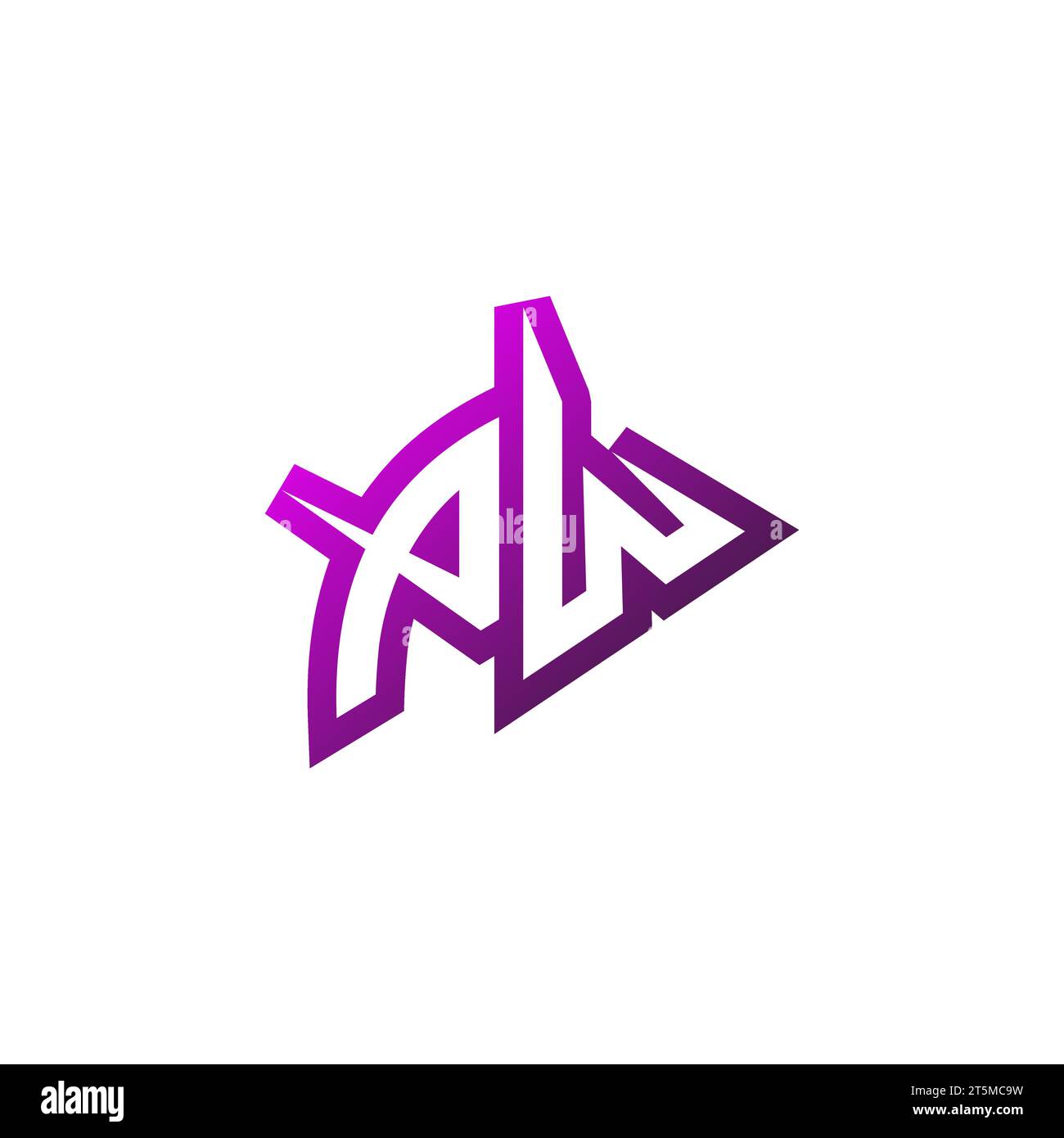 Design iniziale del logo dell'emblema PW Premium e del gioco Illustrazione Vettoriale