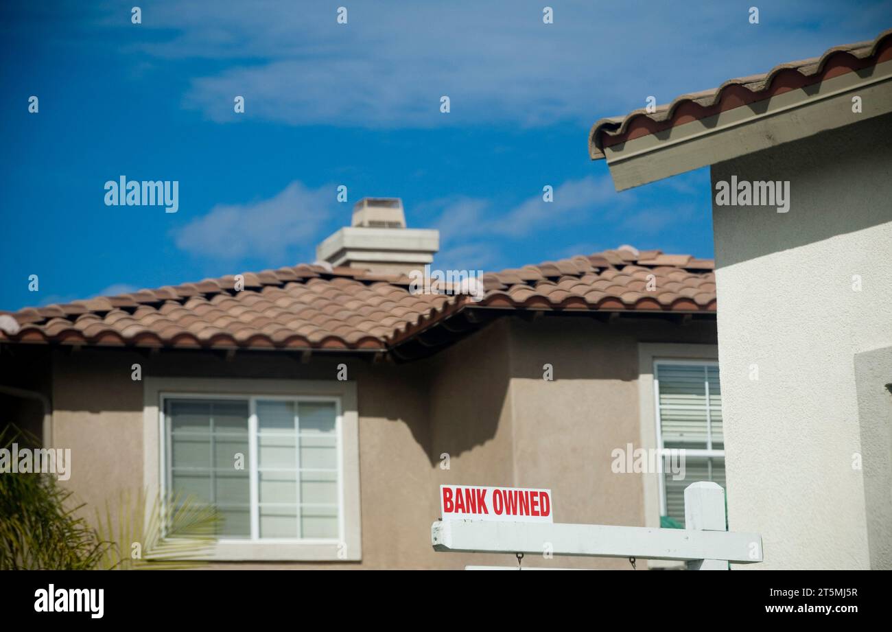 Crisi abitativa: L'area di Chula Vista a San Diego è stata una delle zone più colpite per le chiusure. Foto Stock