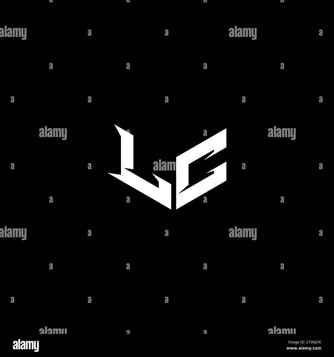 Design iniziale del logo LC Premium e del gioco Illustrazione Vettoriale