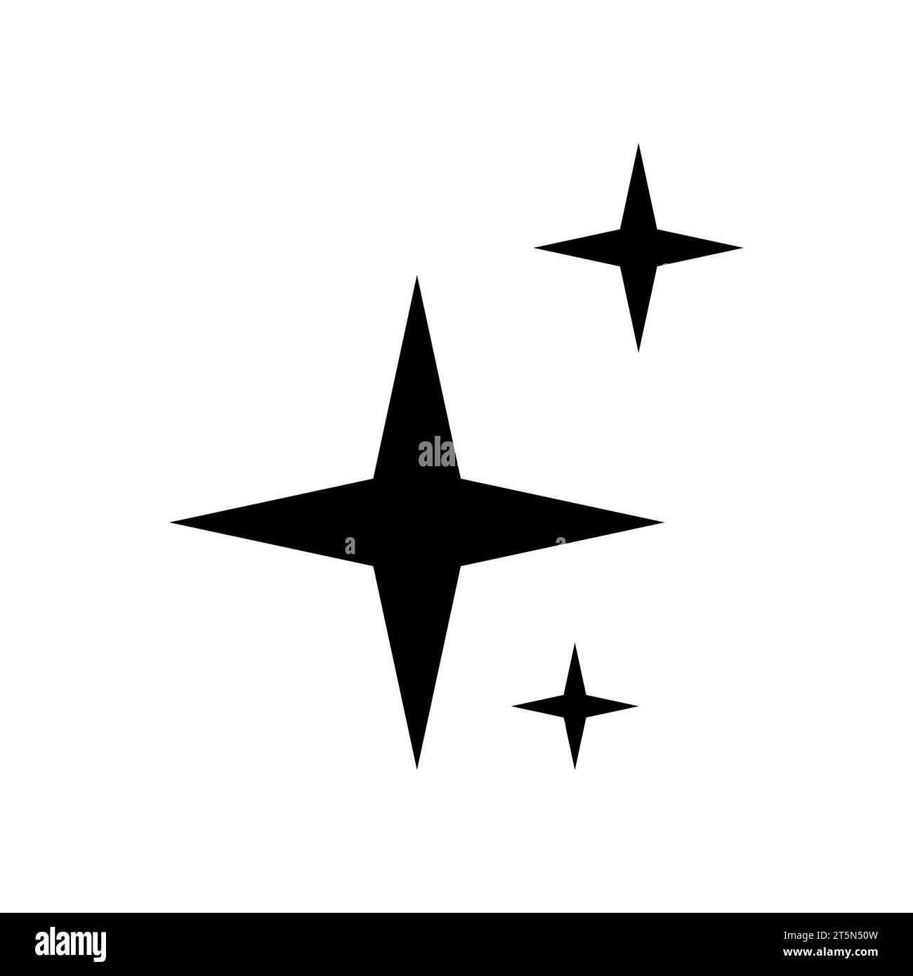 Semplice Natale estetico Inverno, icona magica delle stelle in stile trendy. Simbolo vettoriale delle forme moderne. Pacchetto di pittogrammi lineari per applicazioni Web e dispositivi mobili Illustrazione Vettoriale