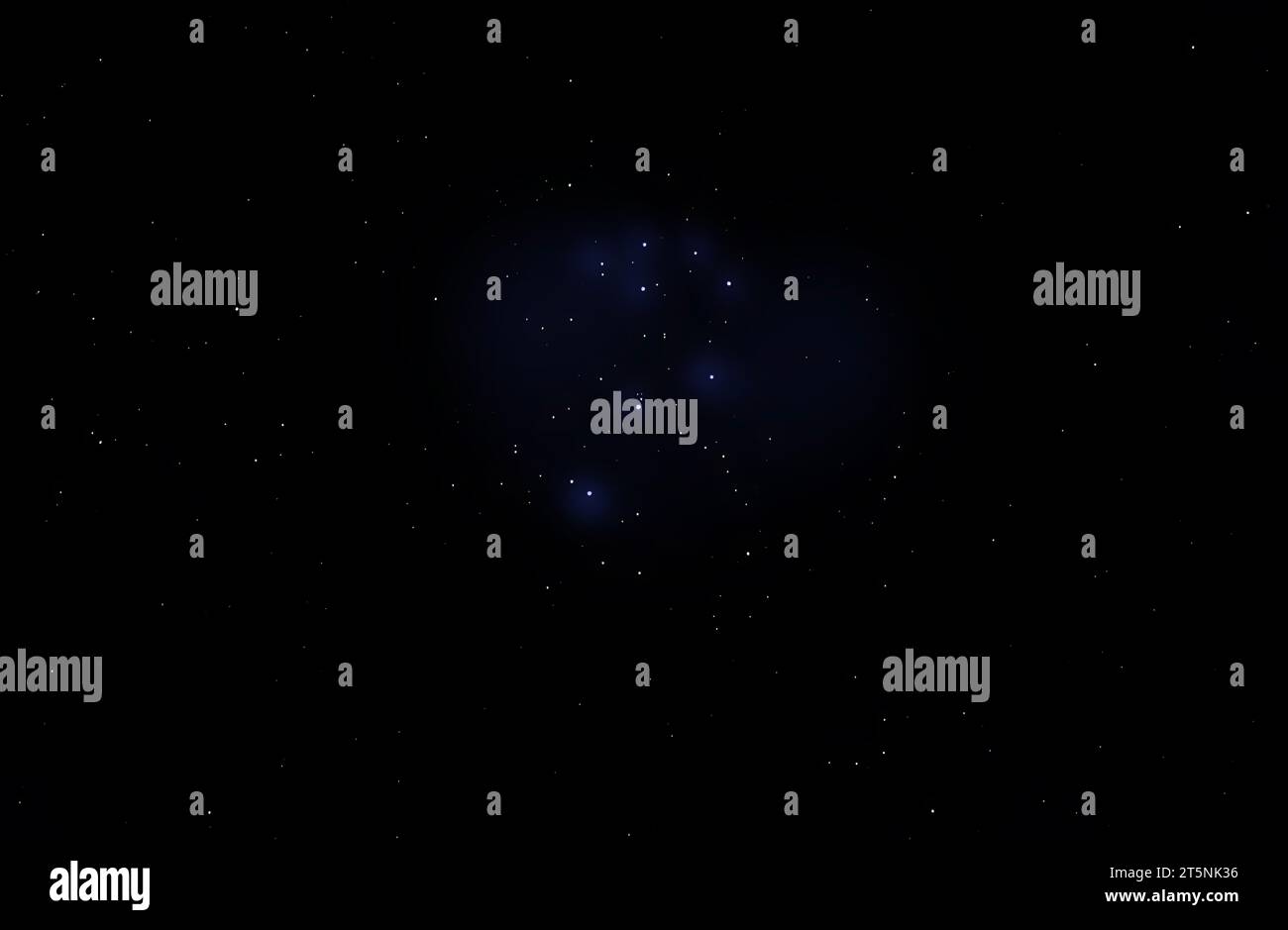Pleiadi ammasso di stelle nello spazio conosciuto anche come le sette Sorelle Foto Stock