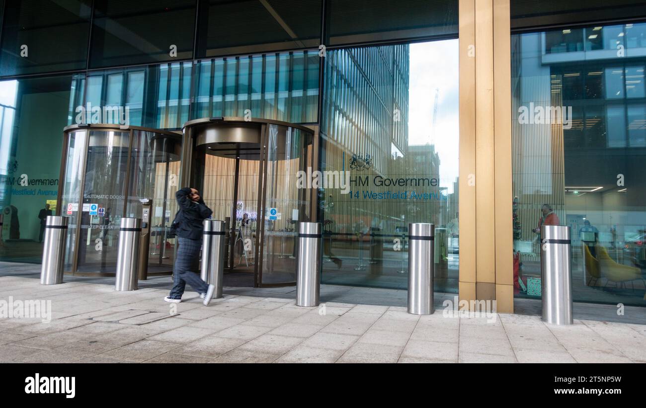 HM Government Building, 14 westfield avenue, stratford, londra, regno unito Foto Stock
