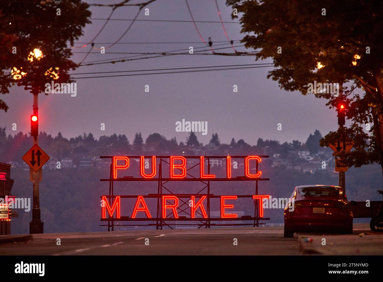 Mercato pubblico, Seattle, Washington, Stati Uniti Foto Stock