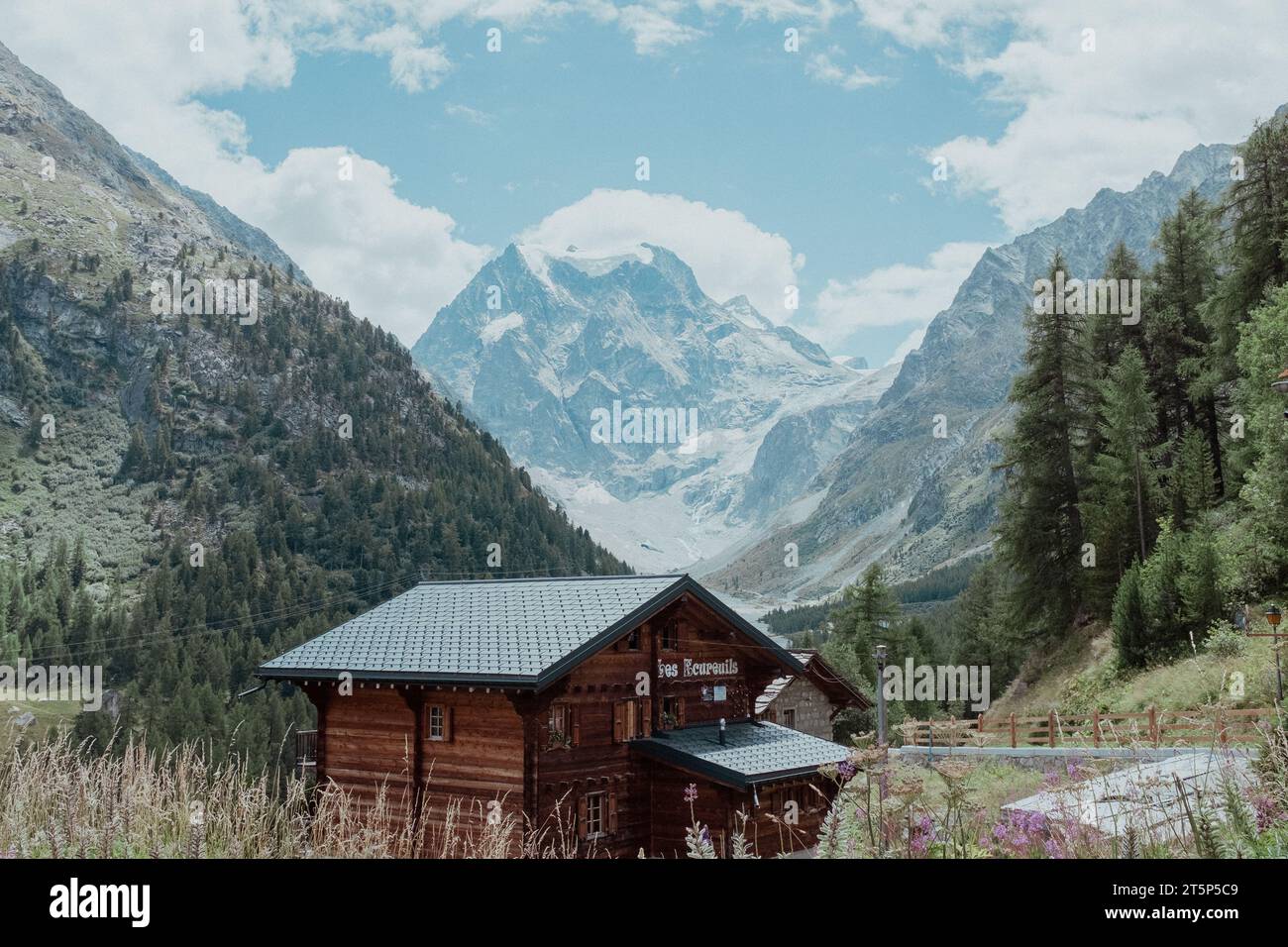 Escursionismo nelle Alpi Svizzere Foto Stock