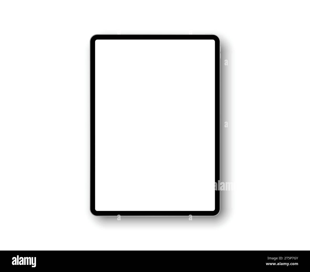 Dispositivo ipad pro con display da 11 pollici. Cornice modello con ombra. Tablet pc, dispositivo mobile. Illustrazione vettoriale Illustrazione Vettoriale