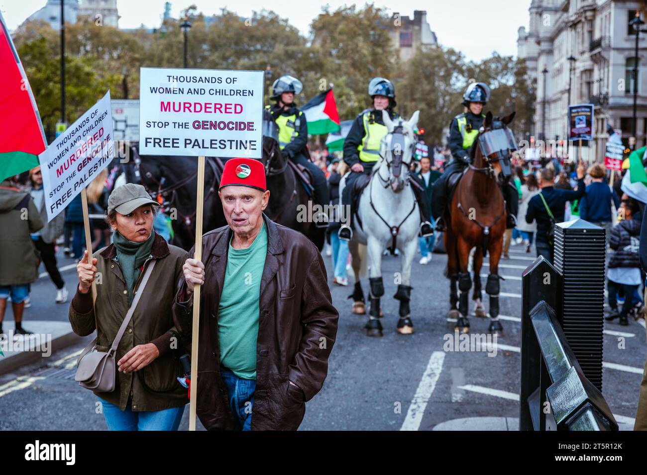 Protesta per la Palestina libera - Londra 28-10-23 Foto Stock