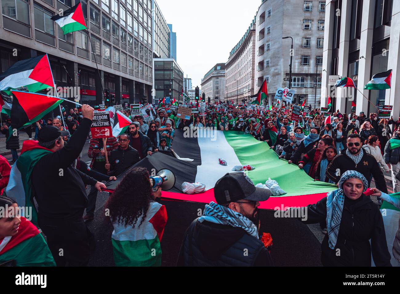 Protesta per la Palestina libera - Londra 28-10-23 Foto Stock