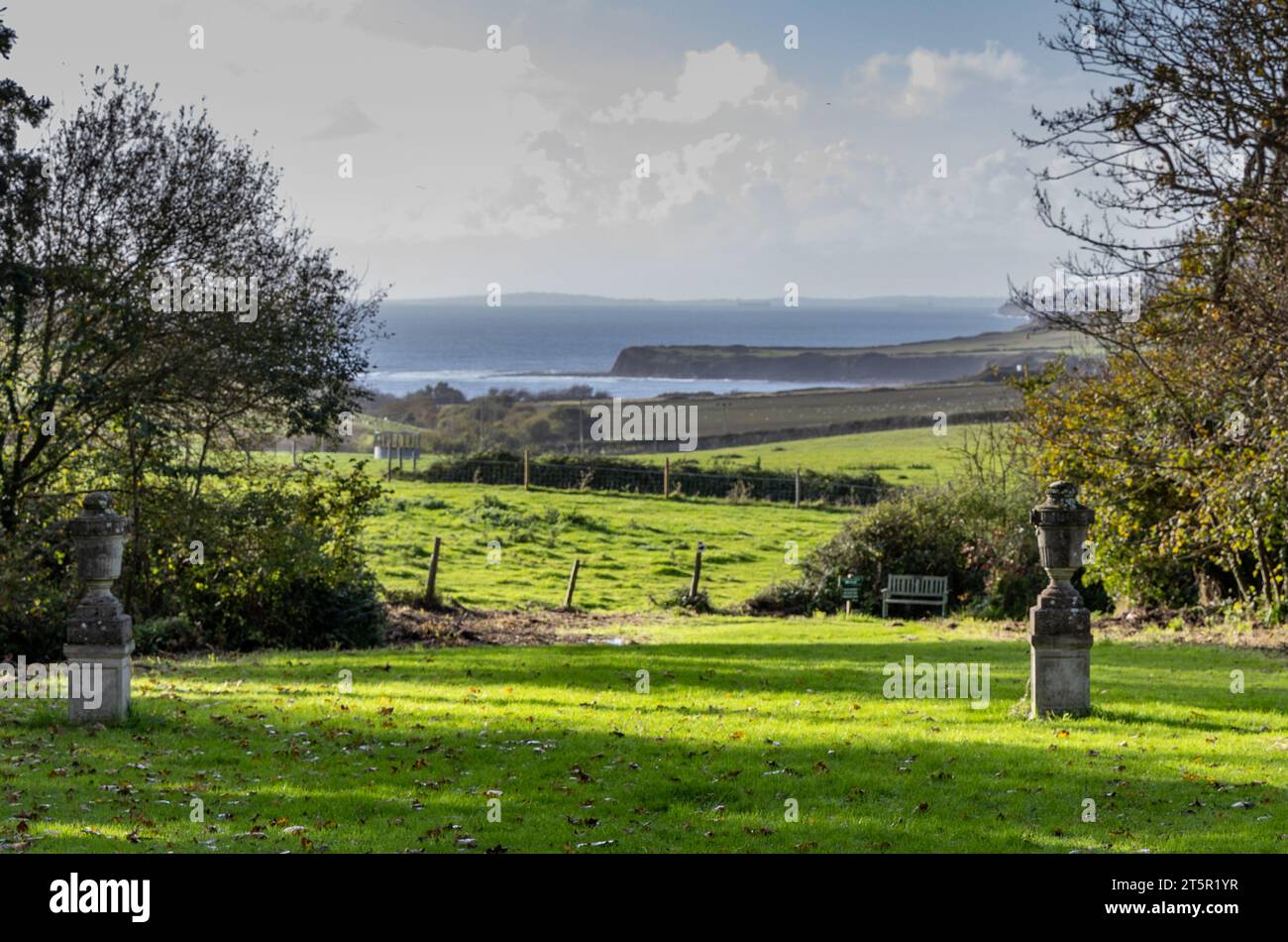 Intorno a Smedmore House Kimmeridge Bay, Isola di purbeck, gita autunnale nel Dorset UK Foto Stock