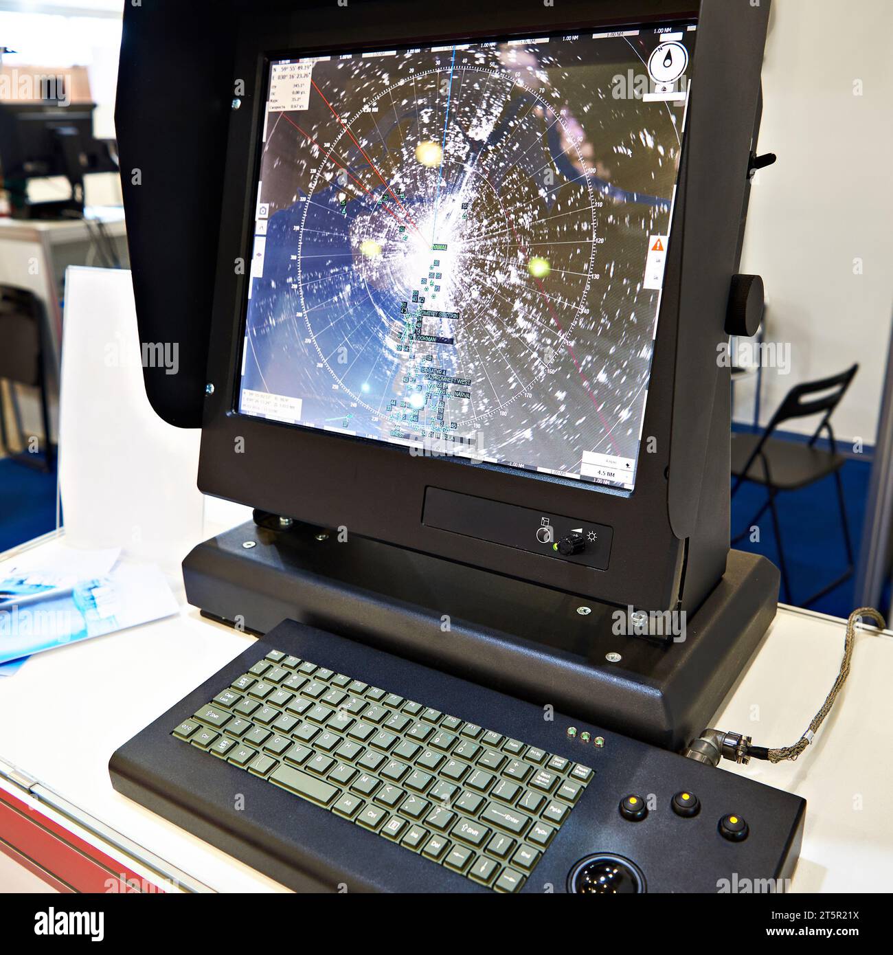 Indicatore radar per il monitoraggio della situazione del ghiaccio in mare Foto Stock