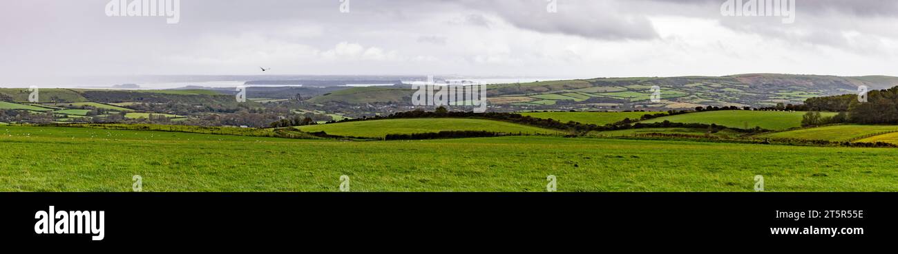 Intorno a Smedmore House Kimmeridge Bay, Isola di purbeck, gita autunnale nel Dorset UK Foto Stock