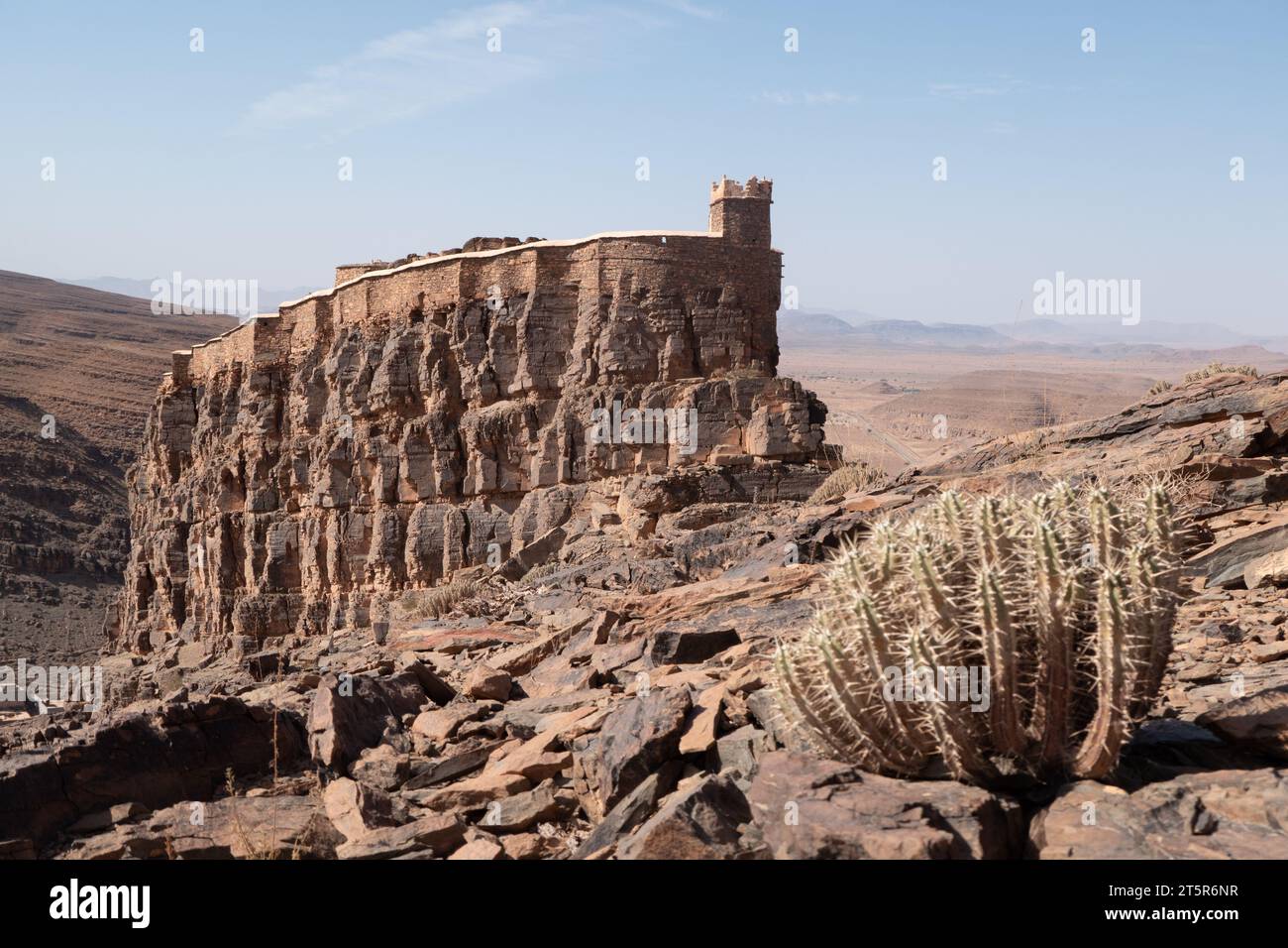 Uno dei famosi granai di Amtoudi, Agadir N'id Issa, nel sud di Maroc Foto Stock