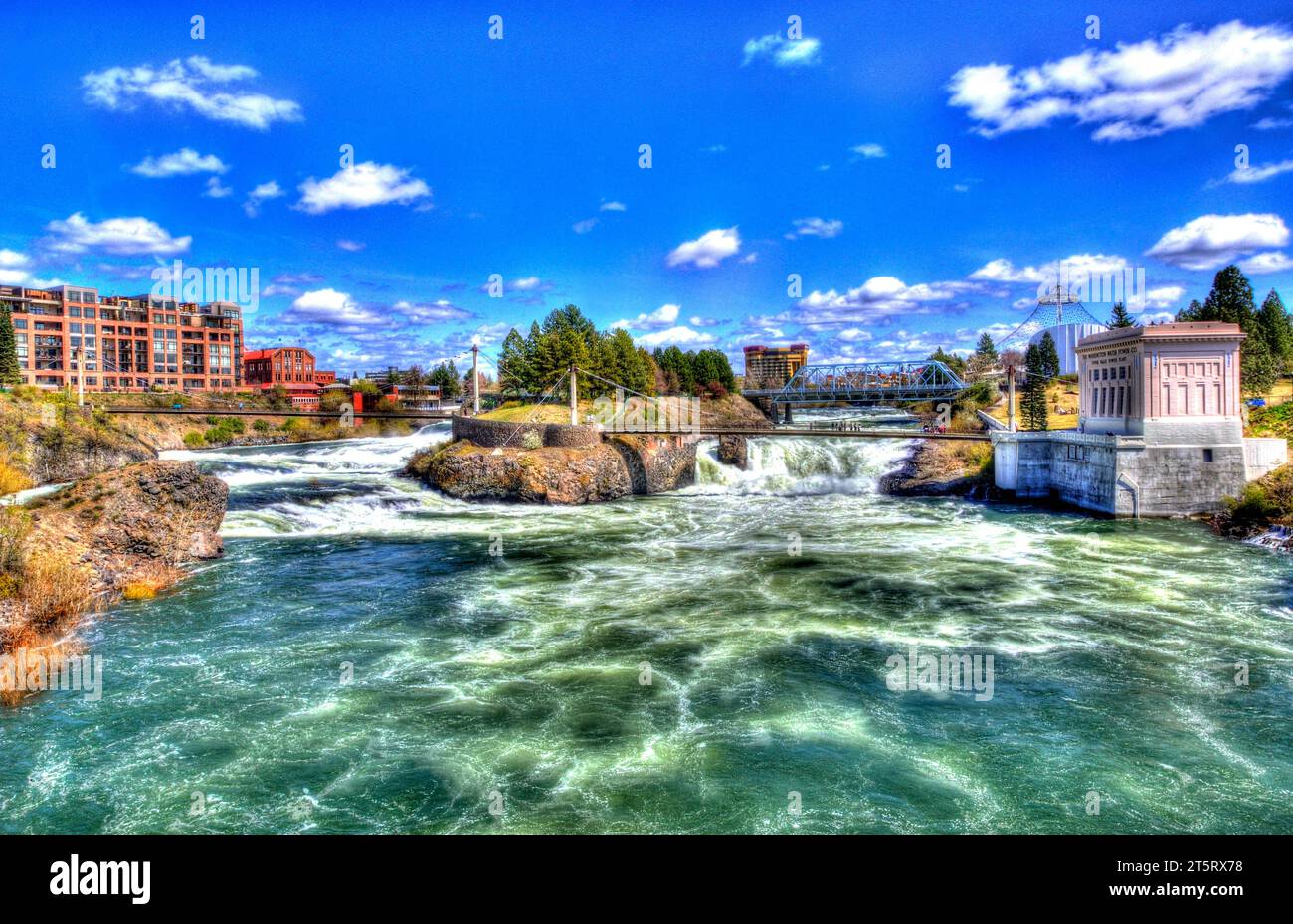 Spokane Falls, Spokane, Washington Foto Stock