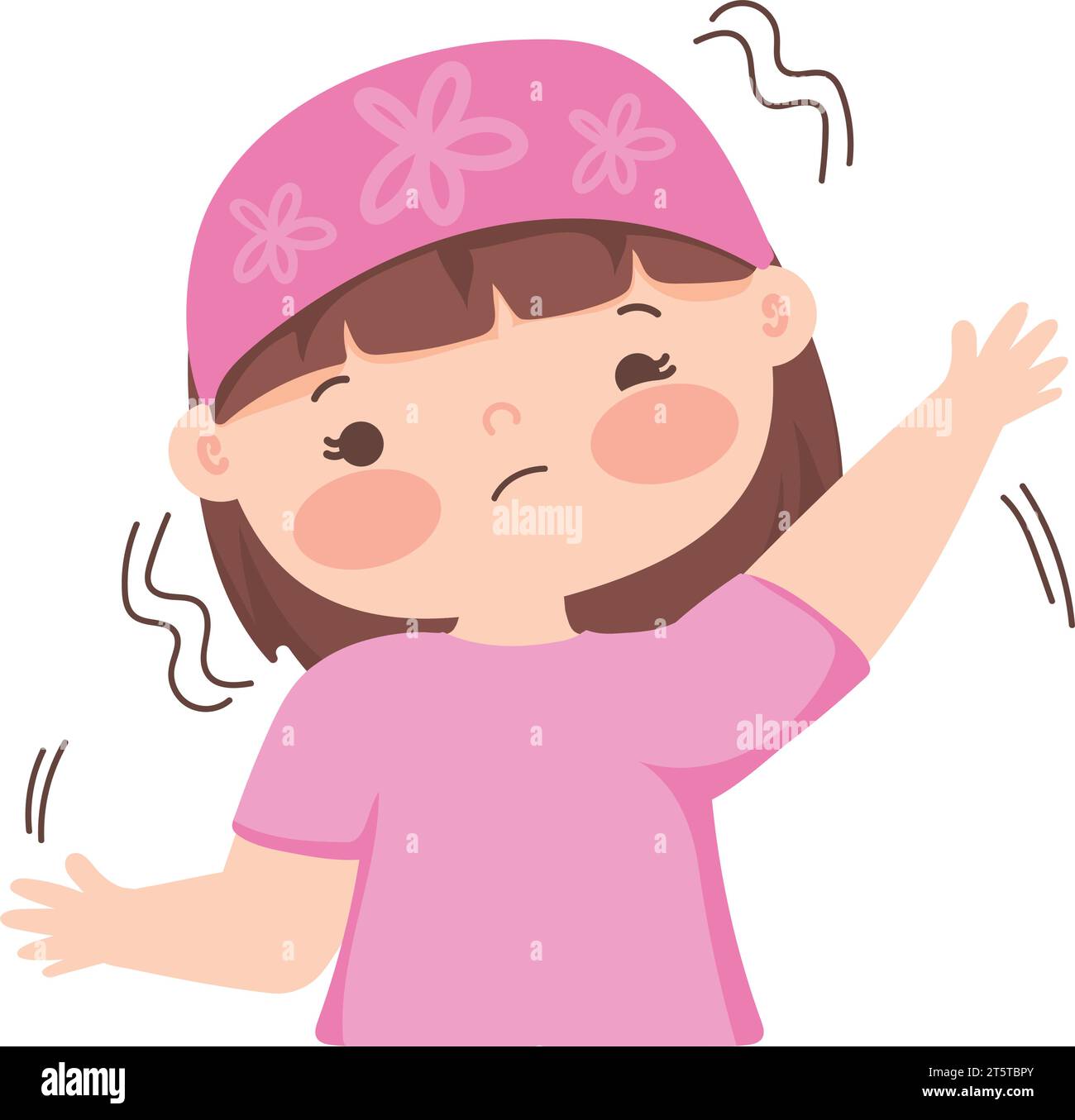 ragazza della sindrome di tourette Illustrazione Vettoriale