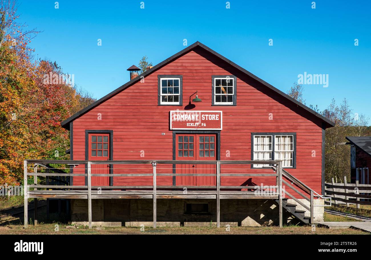 The Company Store all'Eckley Miners Village. Foto Stock