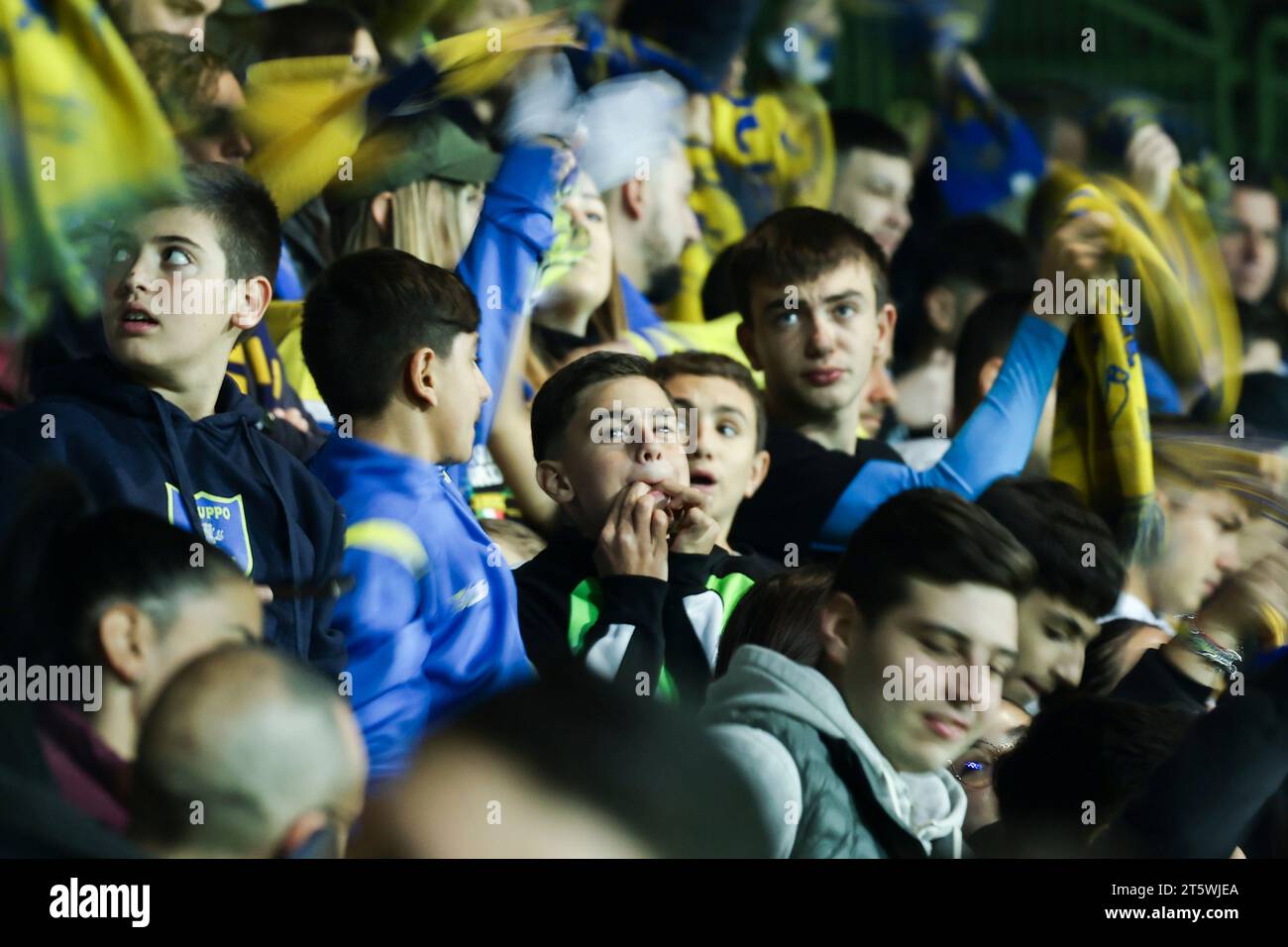 Durante la partita di serie A tra Frosinone calcio e Empoli allo stadio Benito Stirpe di Frosinone, in Italia, il 6 novembre 2023. Foto Stock