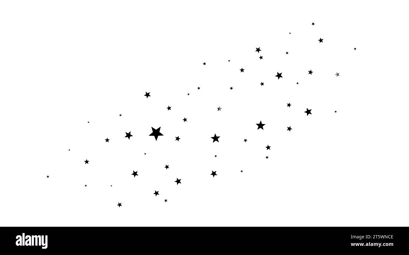 Star Way, astronomia astratta. Stelle su sfondo bianco. Vettore Illustrazione Vettoriale