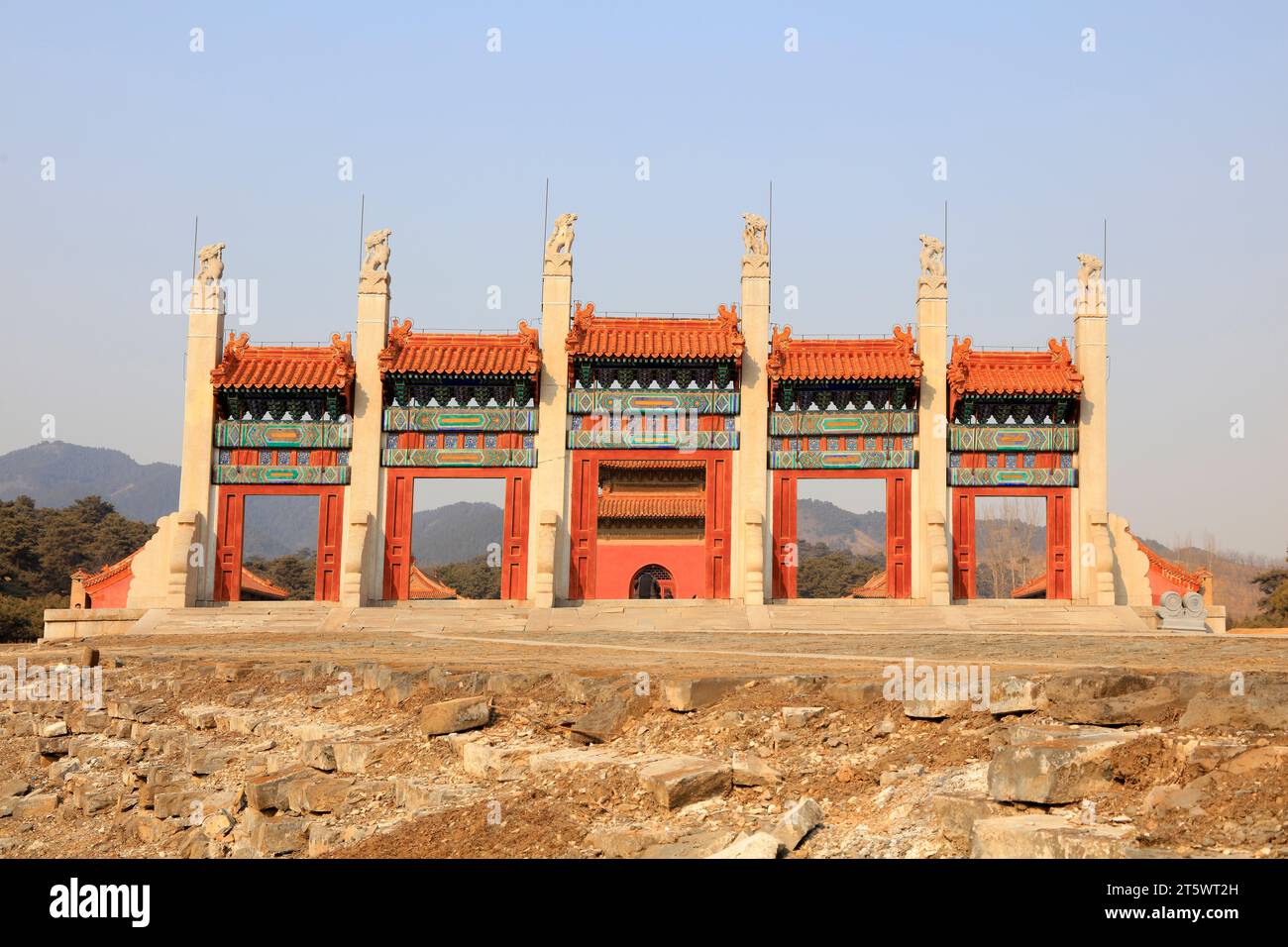Antica architettura tradizionale cinese Foto Stock