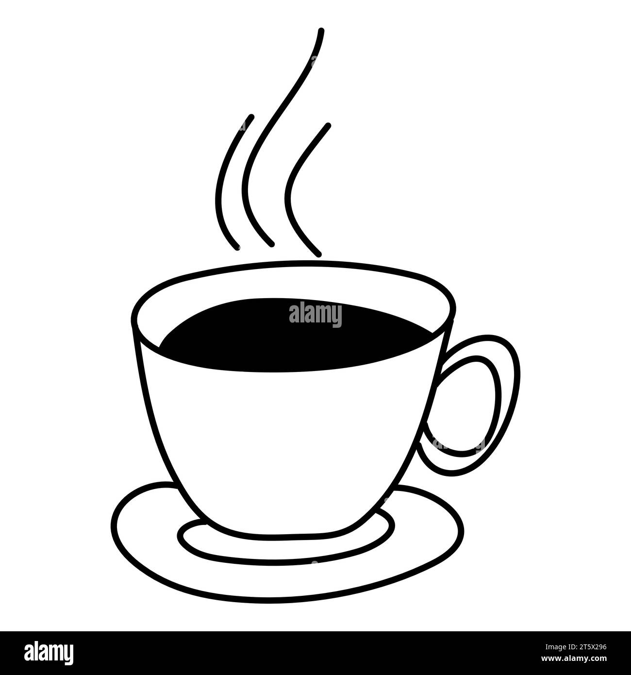 Immagine di una tazza di caffè o tè, illustrazione vettoriale disegnata a mano. Illustrazione Vettoriale