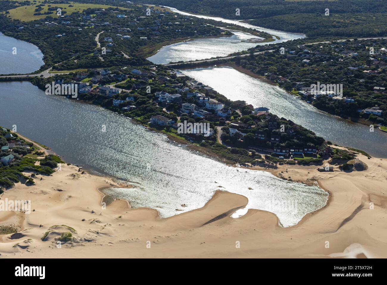 Seafield è un piccolo villaggio costiero nella provincia del Capo Orientale in Sudafrica. Seafield noto anche come Kleinemonde Foto Stock