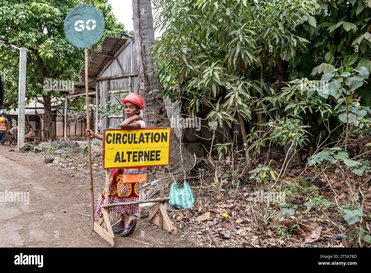 Dalla spiaggia di Nosy Be a Mont Passot Foto Stock