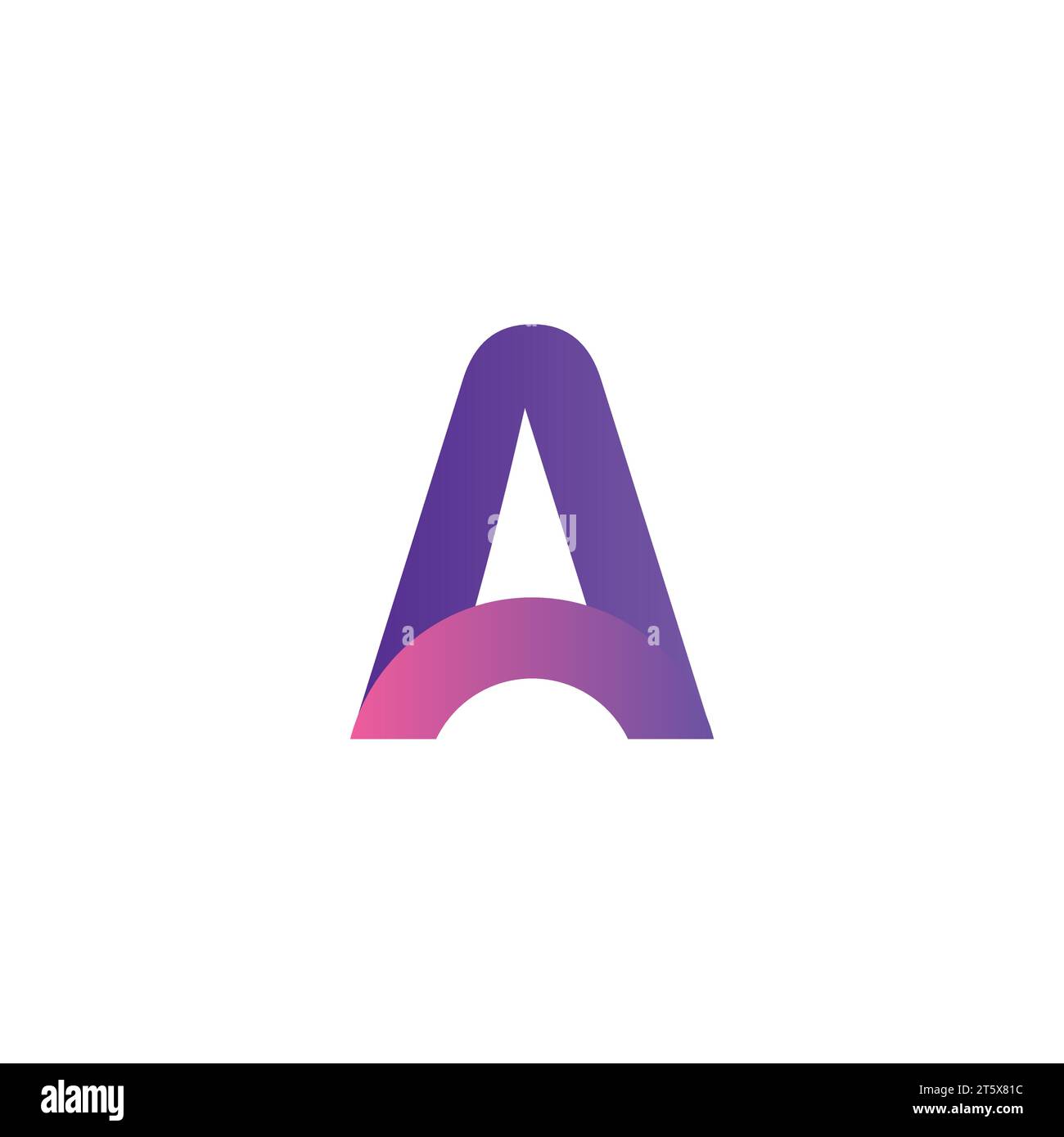 Logo Letter A Design elegante Illustrazione Vettoriale