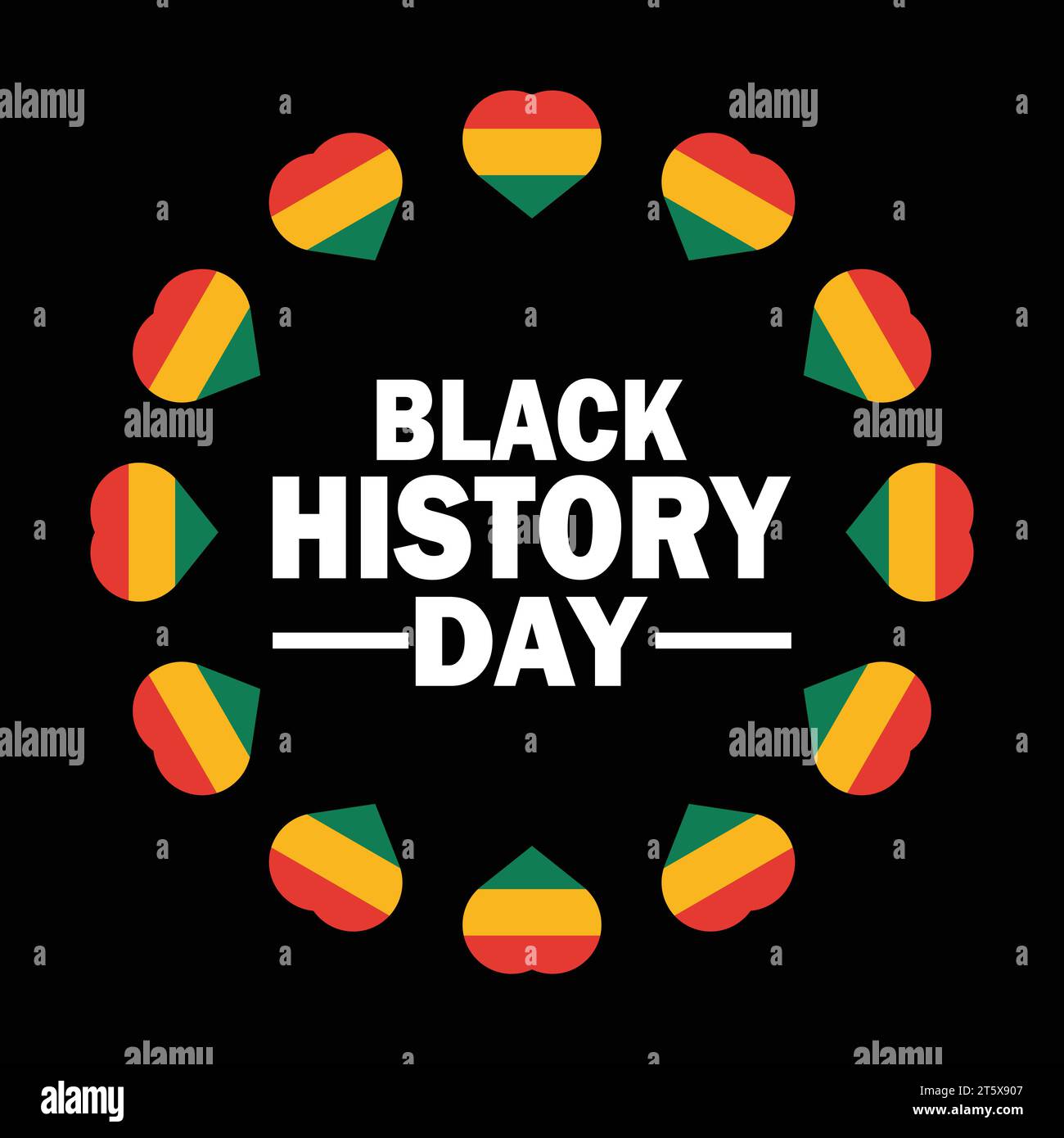 Black History Month. Illustrazione vettoriale. Adatto per biglietti d'auguri, poster e striscioni. Illustrazione Vettoriale
