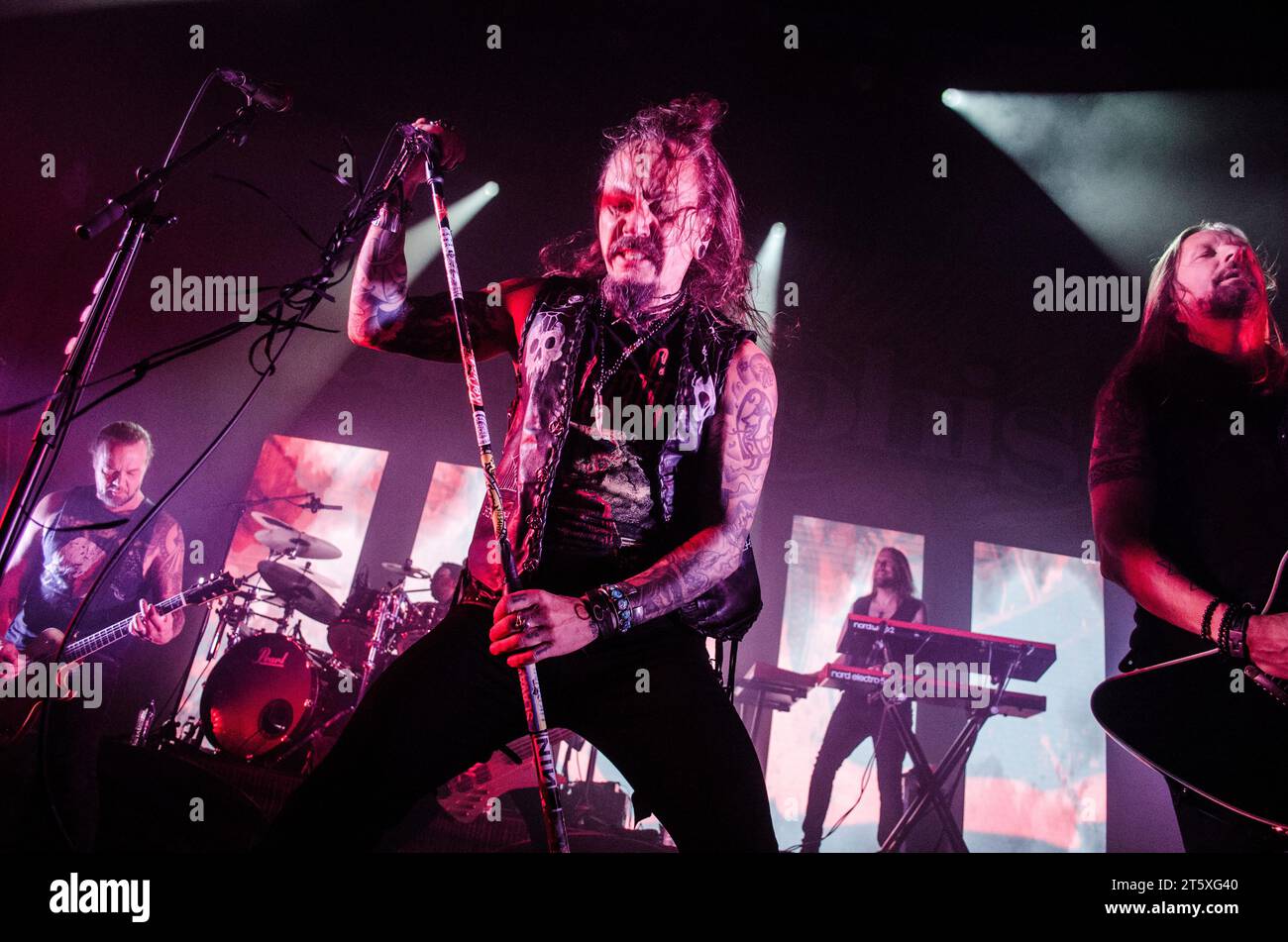 Tomi Joutsen degli Amorphis si esibisce al Fuzz Live Music Club / Atene, Grecia, novembre 2023 Foto Stock