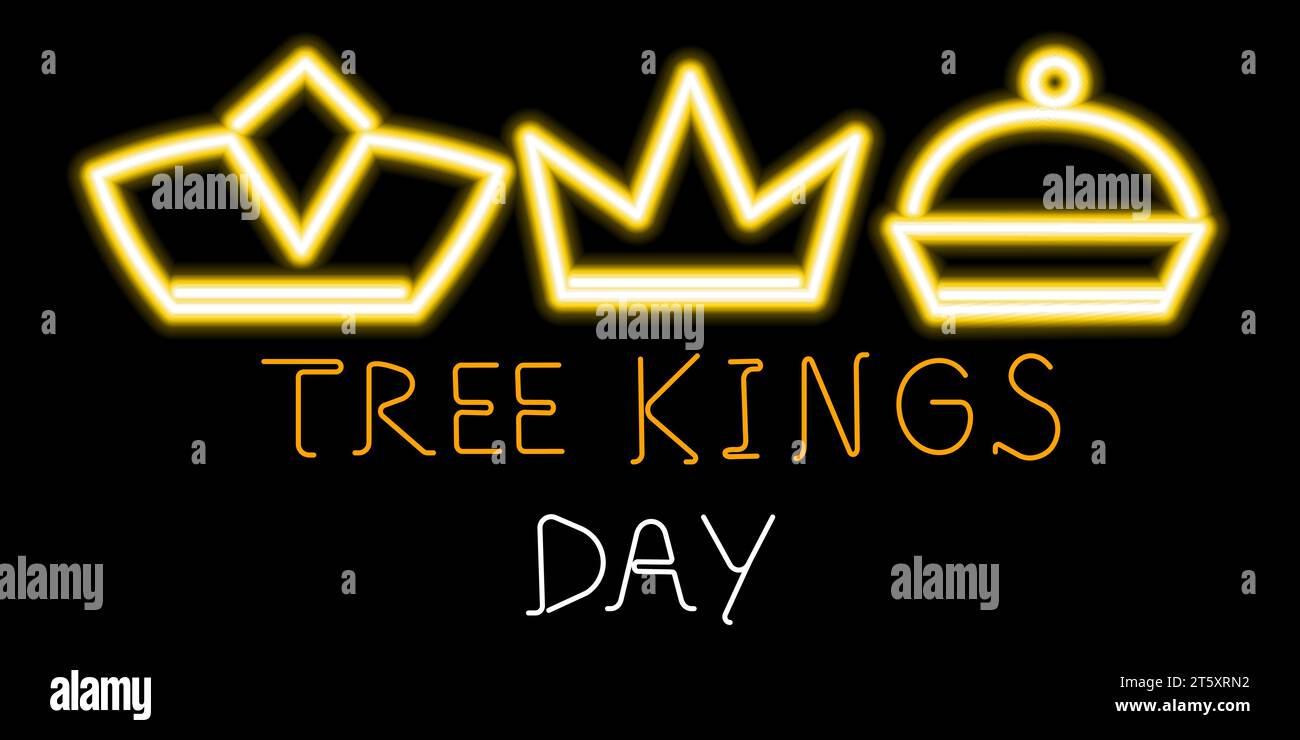 Cartello festivo Three Kings Day. Illustrazione Vettoriale