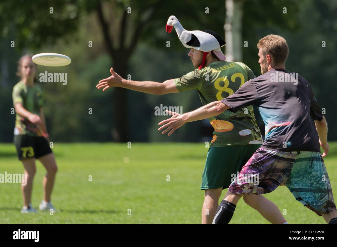 Rheinwerfen Ultimate Frisbee Turnier a Bad Honnef, Deutschland AM 06.08.2017 Foto Stock