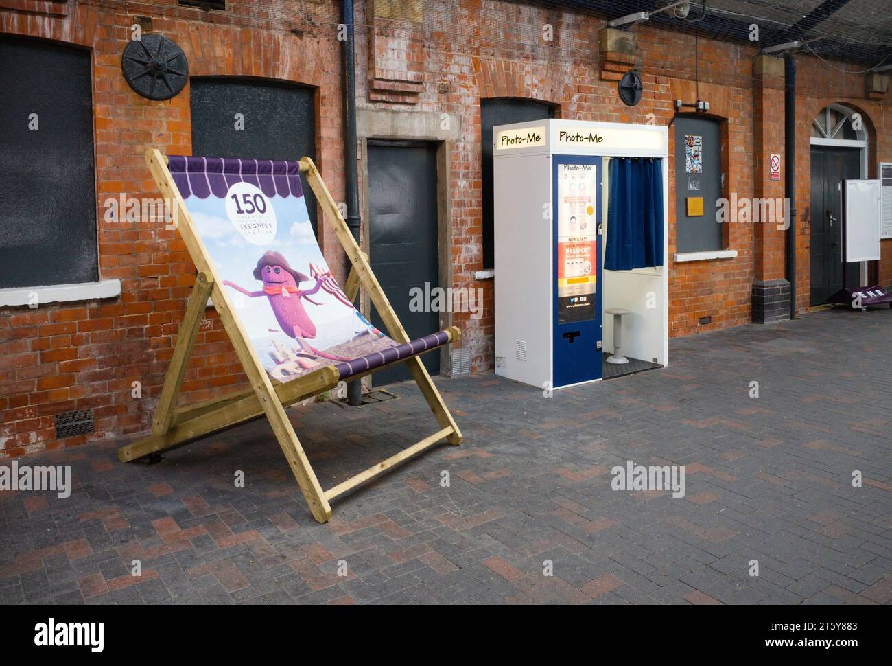 La stazione ferroviaria di Skegness celebra 150 anni di esistenza Foto Stock