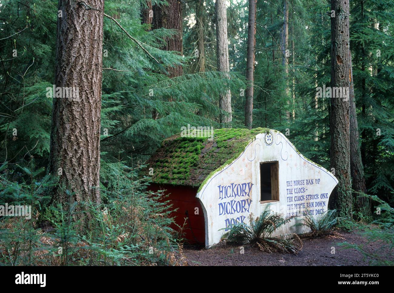 Mai e poi mai la terra parco giochi, Point Defiance Park, Tacoma, Washington Foto Stock