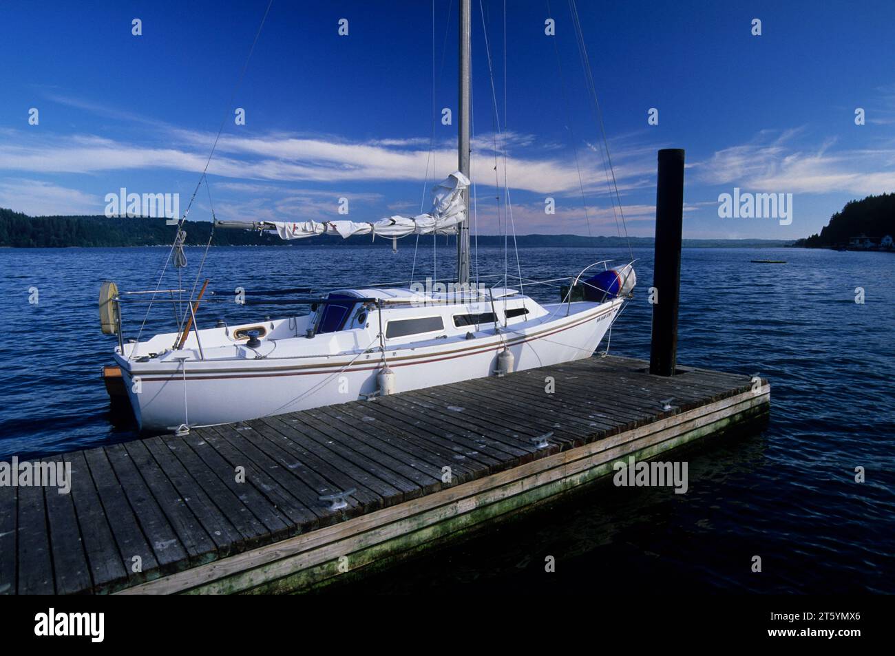 Città dock, Hoodsport, Washington Foto Stock