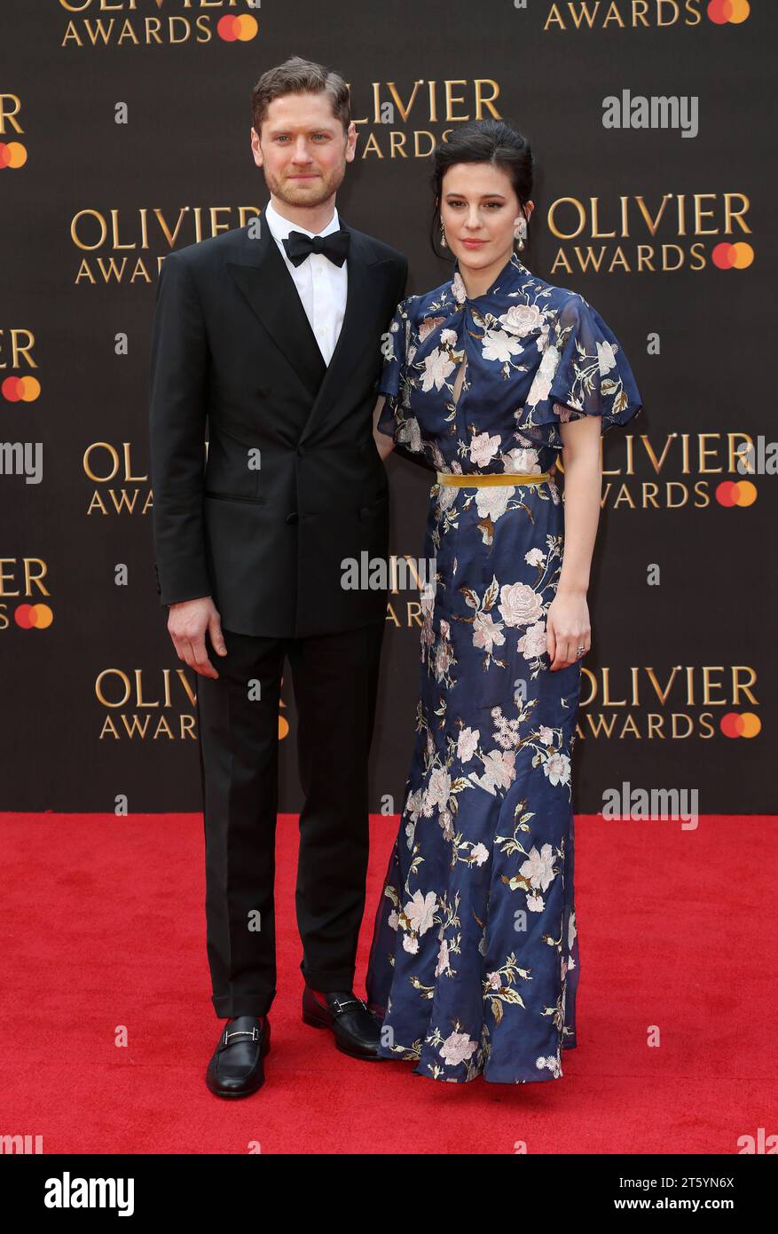 Londra, Regno Unito. 7 aprile 2019. Kyle Soller e Phoebe Fox partecipano agli Olivier Awards 2019 con MasterCard alla Royal Albert Hall di Londra, Inghilterra. (Foto di Fred Duval/SOPA Images/Sipa USA) credito: SIPA USA/Alamy Live News Foto Stock