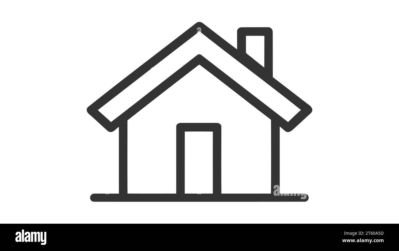 Icona Home minima - simbolo pagina iniziale Web - segno sito Web vettoriale. Illustrazione Vettoriale