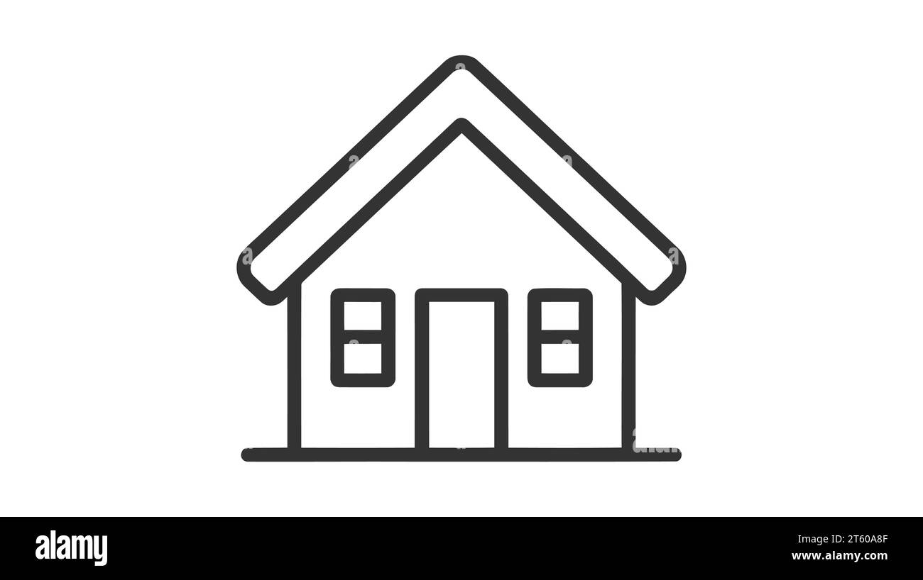 Icona Home minima - simbolo pagina iniziale Web - segno sito Web vettoriale. Illustrazione Vettoriale