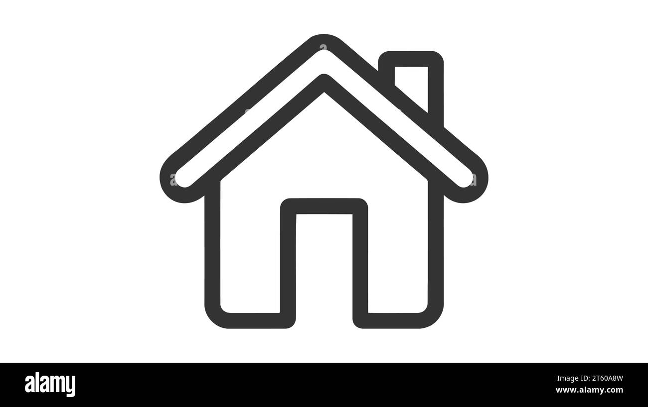 Icona Home minima - simbolo pagina iniziale Web - segno sito Web vettoriale. Illustrazione Vettoriale