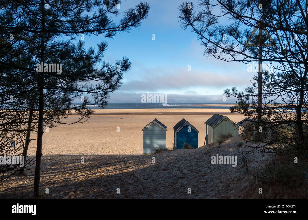 Vista sul mare a Wells-Next-the-Sea, Norfolk Foto Stock
