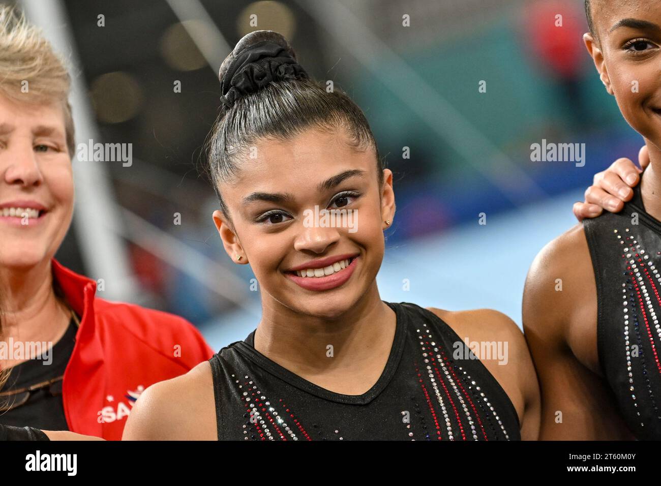 Santiago, Cile - 19 ottobre 2023: Tiana SUMANASEKERA - ginnasti americani durante l'allenamento per i Giochi panamericani del 2023 a Santiago Foto Stock